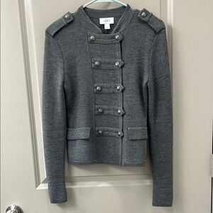 LOFT Women's Gray Military Jacket